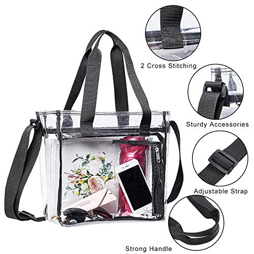 Clear Tote Bag Stadium Approved, Clear Messenger Shoulder Bag with
