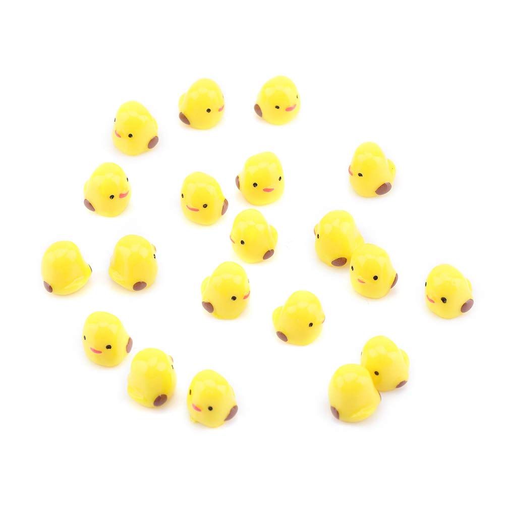 20pcs Mini Chicks Ornaments Small Cute Fully Yellow Chicks Adorable Chicks for Home Party Garden Landscape Ornaments Decoration