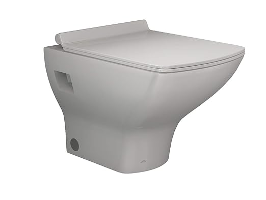 Aqua Bagno Design Hänge-Wc zur Wandmontage HAWC70-24 Toilette mit ultra flachen WC-Sitz WC-Set aus Keramik