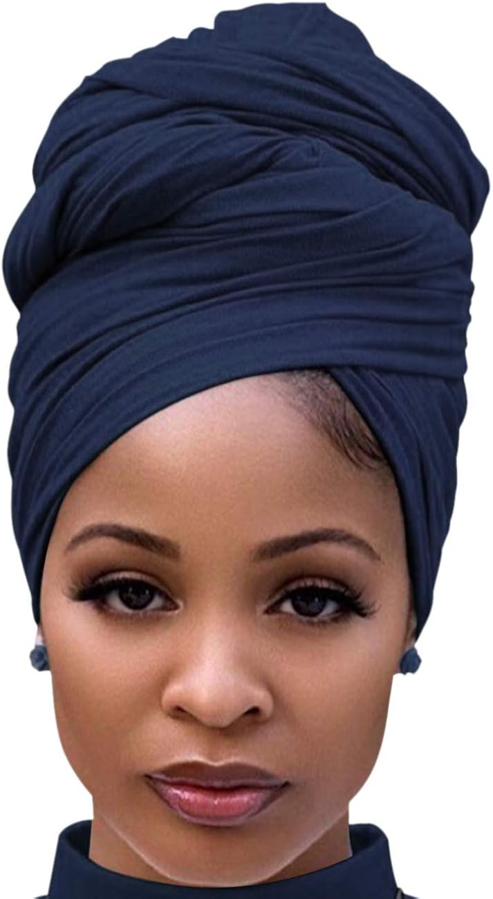 DRESHOW Hair Wrap for Black Women with Natural Hair Large Stretch Soft Edge Scarves for Braids Dreadlocks