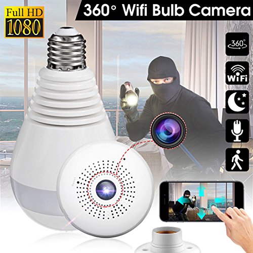 Wireless 360 security camera, hidden fish eye security,…