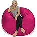 Chill Sack Bean Bag Chair: Giant 5' Memory Foam Furniture Bean Bag - Big Sofa with Soft Micro Fiber Cover - Pink