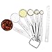 Stainless Steel Measuring Spoons, 18/8 Stainless Steel Measure Spoon Set of 7 with Measuring Stick for Baking and Cooking