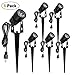 Annstory 6W Oudoor Flood Light, Bright LED Black Landscape Stake Light with Cord Set, Landscape Spotlight for Garden/Yard/Patio Path/Lawn，Warm White(6 Pack)