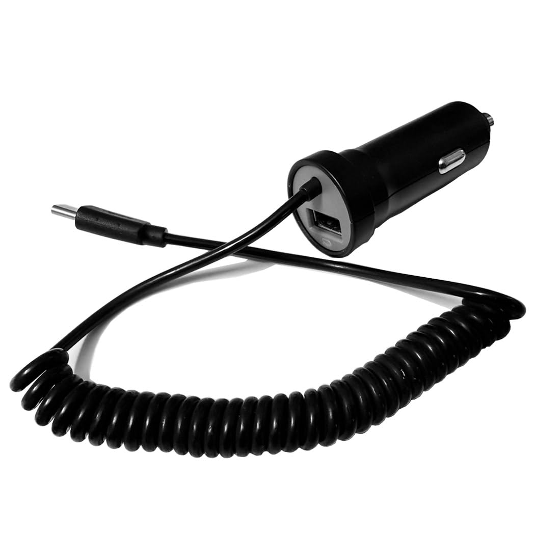 GAPlus Car Charger Black USB Type C/USB C 2100mAh (2.1 Amp) Compatible with Huawei Mate 20 Pro Lite/P20/P20 Lite Pro/P30/P30/P40 Lite Pro