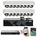 GW Security 16 Channel 4K NVR 5MP H.265 Video Security Camera System - 16 x Dome 5MP 1920P Weatherproof 2.8-12mm Varifocal Zoom IP PoE Cameras, Pre-Installed 4TB Hard Drive, VD16CHC5071IPX16