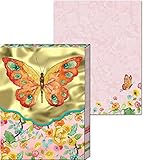 Punch Studio, Orange Butterfly, Pocket Notepad, 75