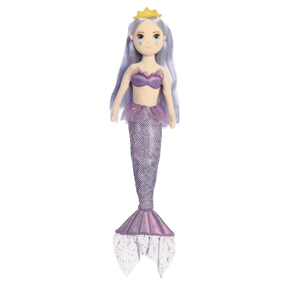 Aurora, 33362, Sea Sparkles Lavender Moon, 18In, Soft Toy, Purple