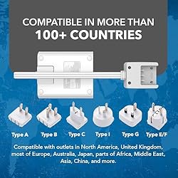 OREI Travel Adapter Power Strip, International Plug