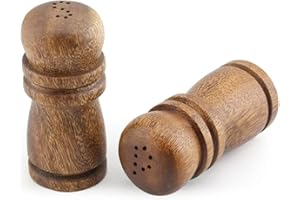 DYCICA Acacia Wood Salt & Pepper Shakers 4 inch Tall