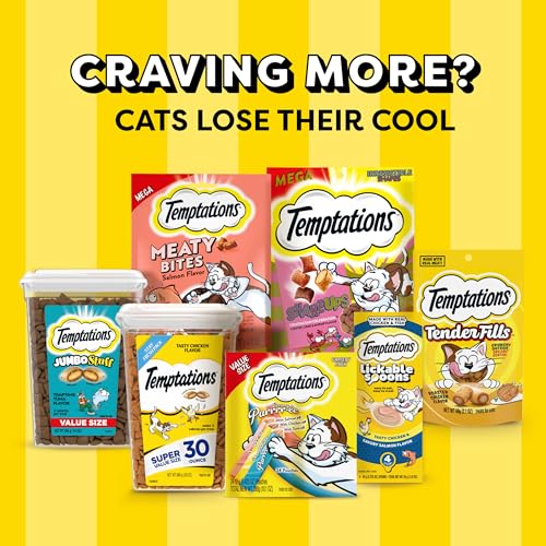 TEMPTATIONS MIXUPS CATNIP FEVER FLAVOR CRUNCHY AND SOFT CAT TREATS, 30 OZ. TUB