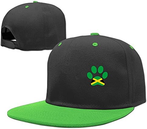 YELOFISH Kids' Hip Hop Baseball Caps Jamaica Flag Paw Print Snapback Hats