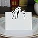 ROSENICE 50pcs Name Place Card Wedding Party Table Decoration Bride Groom (White)