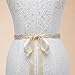 Remedios Embellished Satin Sash Bridal Wedding Belt for Women Bride Bridesmaid Dress,Champagne