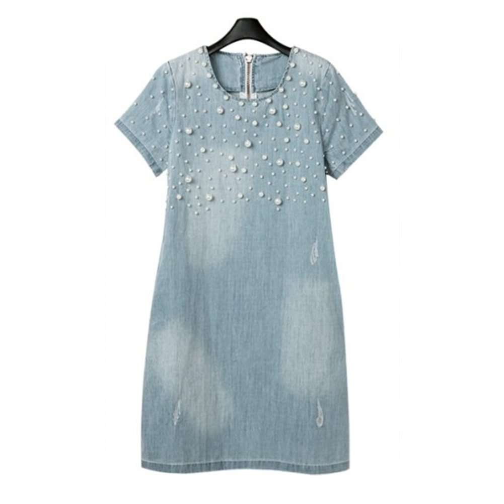 short sleeve jean dress