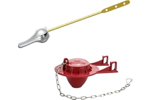 MZY LLC Universal Toilet Flusher Replacement Kit with 2 Inch Universal Toilet Flapper Replacement Kit and Stainless Steel Toi