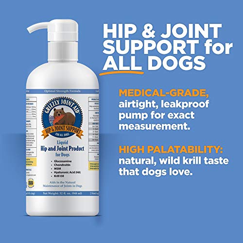 Grizzly Joint Aid for Dogs Liquid Hip and Joint Support (Extra Strength