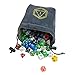 Third Die Dice Bag - Handcrafted And Reversible Drawstring Bag That Stands Open On The Table - For All Your Gaming Needs - Steel and Gray
