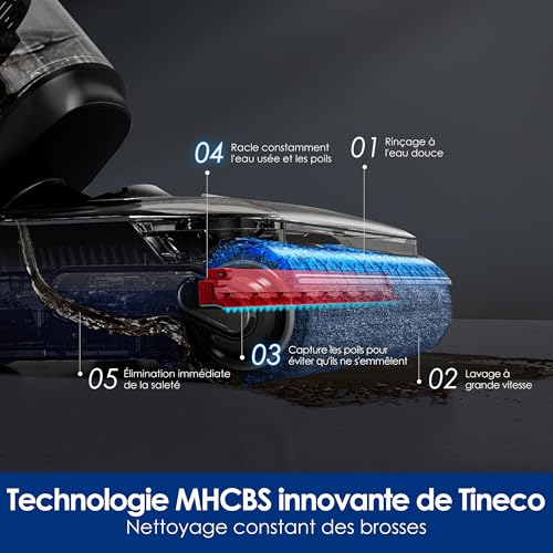 Tineco Floor One Switch S7 Stretch Vacuum Cleaner, 5-in-1 Cordless Mop Vacuum Cleaner, Flat 180°, Two-Edge Cleaning, Extended Autonomy, FlashDry 85°C Self-Cleaning