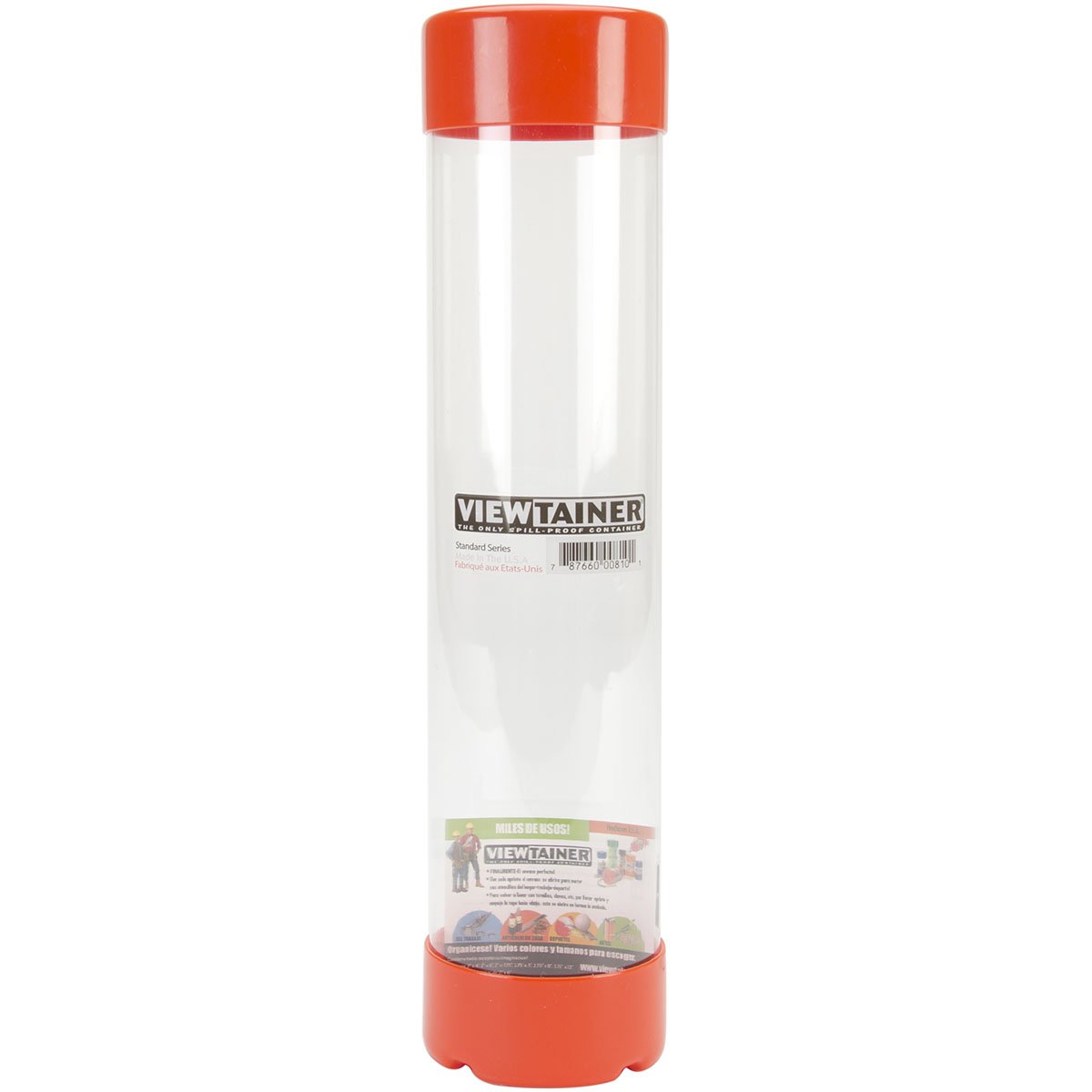 Viewtainer Slit Top Storage Container 2.75-inch x 12-inch-Orange, Other, Multicoloured