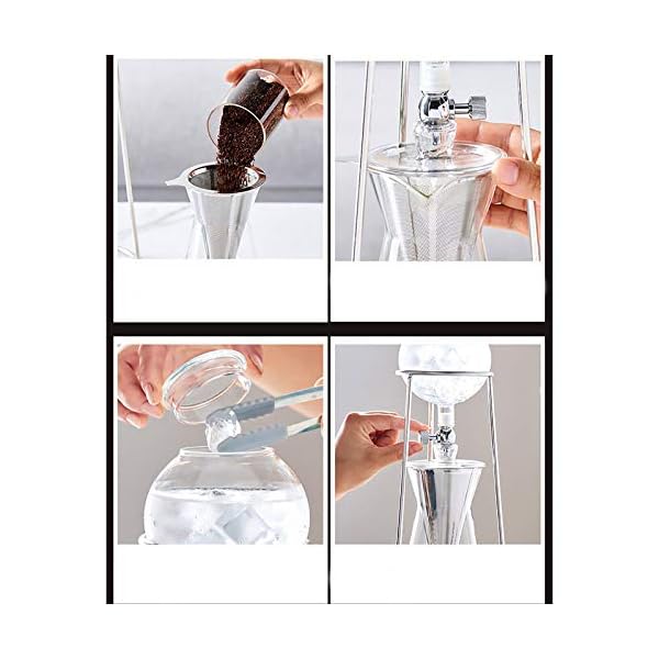BaoYPP Ice Drip Kaffeemaschine EIS Tropfkaffee-Kaffeemaschine Haushalts-Tropf-Typ Kaltbrauer Kaffeemaschine Eisbrau… – Bild 8
