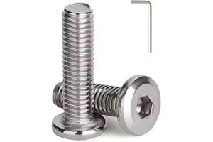 MOYOCODI M5 x 25mm (20 Pack) Metric Flat Head Hex Socket Cap Screws Bolts, 304 Stainless Steel 18-8, Hex Drive, Bright Finish, Fully Machine Thread