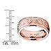Metal Masters RoseTone Pink Women's Stainless Steel Ring Wedding Band with Engraved Florentine Design 7mm Comfort Fit