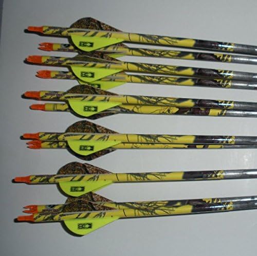 Gold Tip XT Hunter 5575/400 Carbon Arrows w/Blazer Vanes Blaze Wraps 1Dz.