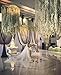 Luyue Wisteria Artificial Flowers 4.6ft Hanging Flowers Garland Vine for Wedding Party Home Decoration in Off White