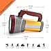 BIGSUN Super Bright LED Searchlight USB Rechargeable Outdoor Spotlight 15600 mAh 6000 Lumens Flashlight Portable Handheld Multi-function Camping Torch Light Long Shots Lamp USB Power Bank