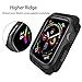 Compatible Apple Watch Case 44mm, Series 4 Series 5 Shock-Proof and Shatter-Resistant Protector Bumper iwatch Case(Black)