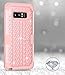 ZAOX Galaxy Note 8 Case - Cute Diamond Studded Bling Rhinestone - Hybrid Heavy Duty Dual Layer Armor Defender Protective Rubber Case with High Impact Shockproof Scratch Proof for Note 8 (Rose Gold)