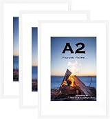 Scholar Tree White Wooden Frame A2 Set of 3 with Mat for A3 Mount Wall
