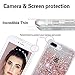 iPhone 7 Plus Glitter Case, NOKEA Hard Rubber Flowing Liquid Floating Luxury Bling Glitter Sparkle Flexible Protective Shell Bumper Case Cover for iPhone 7 Plus 5.5inch (Rose Gold#6)