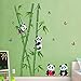 decalmile Panda and Bamboo Wall Stickers Decorative Sticker Baby Bedroom Nursery Living Room