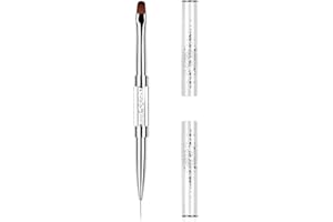 STARFA LAB 1Pcs Dual Ended Hard Gel Nail Brushes for Builder Gel&Polygel,Salon-Grade Nail Art Design Tools,Nail Brush Professional Nail Art(Rhinestone Handle)