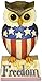 Jim Shore Heartwood Creek Mini Patriotic Owl Stone Resin Figurine, 3.5”