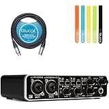 Behringer U-PHORIA UMC204HD 2x4 USB 2.0 Audio/MIDI Interface -INCLUDES- Blucoil Audio 10’ Balanced XLR Cable AND 5 Pack of Cable Ties