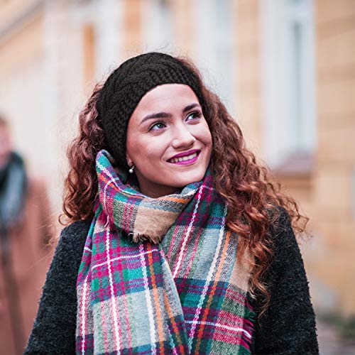 image for Pangda 6 Pieces Winter Headbands Women's Cable Knitted Headbands, Wint