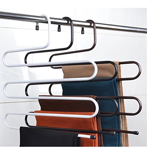 Magic Metal Multi Layer Pants S Hanger Trousers Holder No Slip Closet