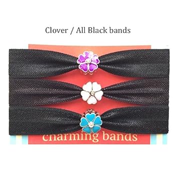 Amazon Com Charming Bands Elastic Ribbon Black Hair Ties For