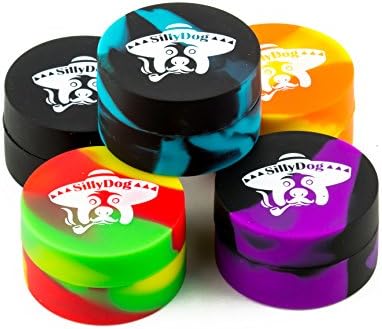 SillyDog 6ml Non-Stick Silicone Container Premium Quality - BPA Free - Oil Container - Wax Container - Easy to Clean - Reusable - High Temperature Resistant