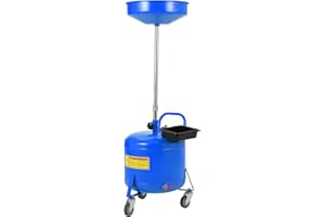 8 Gallon Waste Oil Drain Tank Portable Air Operated Oil Drainer with Adjustable Funnel Height 28 to 62 Inches 15 Inch Funnel 