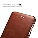Icarercase Leather Case with Flip Opening Cover in Curved Edge Design and Side Hidden Magnetic Snap for iPhone 8/7 Plus - Brown