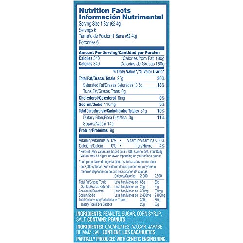 Lance Peanut Bar, SingleServe 6 Count Box (12 Pack) Pricepulse