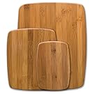 Farberware Classic 3-Piece Bamboo Cutting Board and Serving Set, Assorted Sizes
