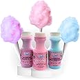 Lupy Lups! Sugar Mix Kit Floss Sugar w -3 Plastics Jars of 7oz Blue Raspberry, Purple Grape & Pink Cherry- Create Fluffy Cotton Candy - Cotton Candy also floats atop beverages!
