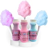 Lupy Lups! Sugar Mix Kit Floss Sugar w -3 Plastics Jars of 7oz Blue Raspberry, Purple Grape &amp; Pink Cherry- Create Fluffy Cotton Candy - Cotton Candy also floats atop beverages!