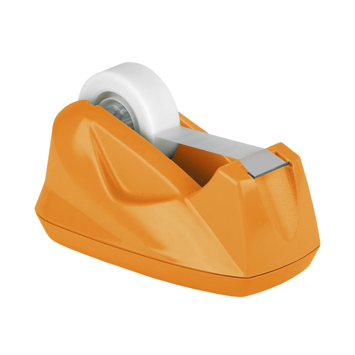 Acrimet Premium Desktop Tape Dispenser, Plastic, Non-Skid Base (Heavy Duty) (Orange Color)