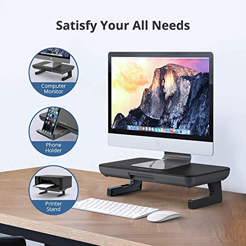 AboveTEK Monitor Stand Riser with Storage Drawer, Adjustable Laptop